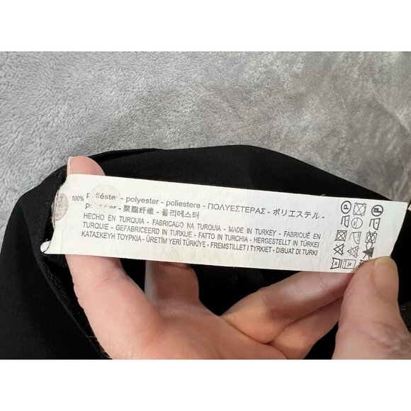 Zara TRF‎ Collection Black Dress V Neck Short Sleeve Back Zip Detail Size Small - Picture 6 of 7